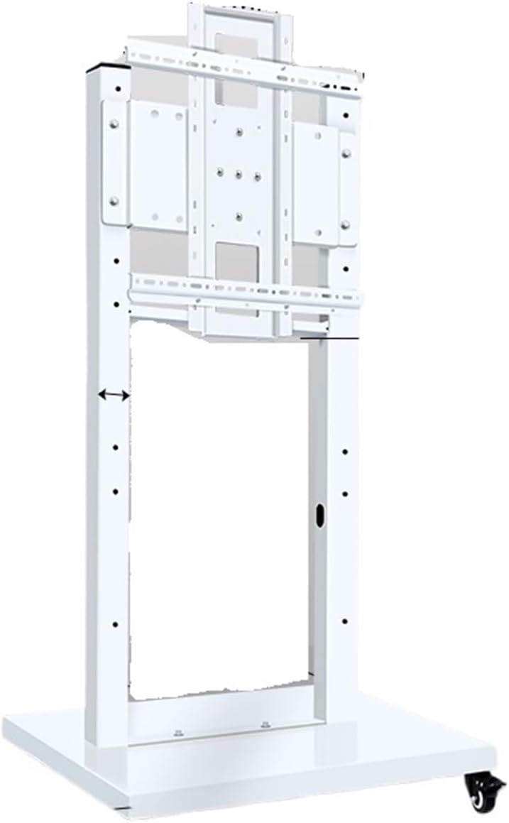 TV Horizontal and Vertical Screen Rotation Switching Vertical Screen Bracket Mobile cart Hanger Touch Screen Floor Stand(White)