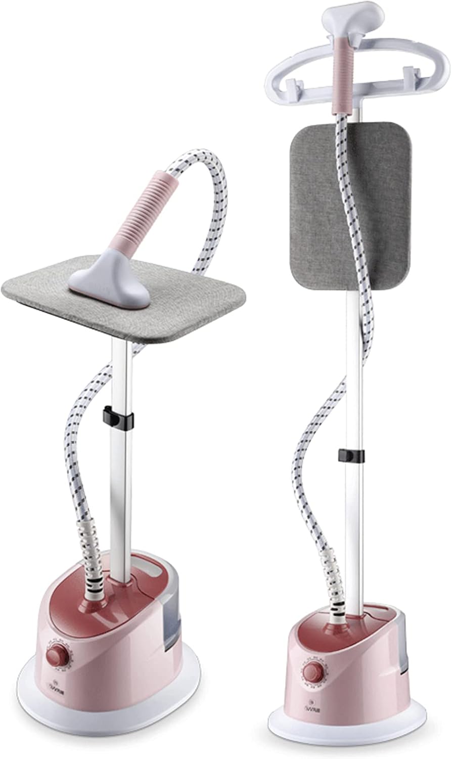 Clothes Household Vertical Garment Steamer 1800W Small Hanging Ironing Machine Steam Iron Hand-Held Ironing Machine, with Ironing Board And 1.7L Water Tank,Pink (Pink)