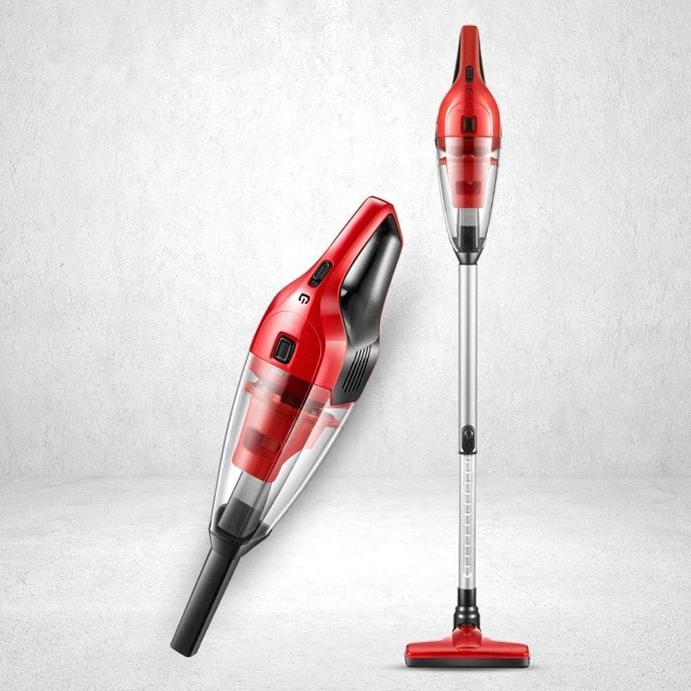 Hand Held Vacuum, Handheld Wireless Household Vacuum Cleaner, Car Wet and Dry Dual-use Vacuum Cleaner, High-Power Dual-use Powerful Cleaner (Color : Red)
