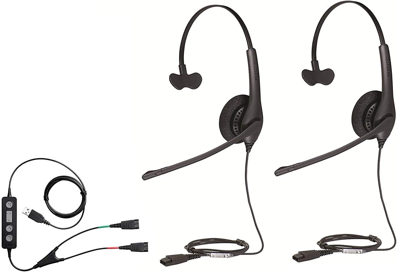 Softphone PC USB Training Bundle with Two (2) Biz 1500 Mono QD Headsets and USB Training Y-Cable