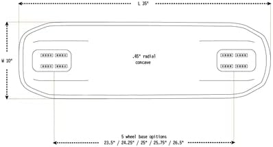 Rum Runner Convict V2 - Longboard Skateboard, Waterproof, Durable, Lightweight, Downhill, Freeride, by Moonshine Manufacturing (Firm Flex Deck ONLY)