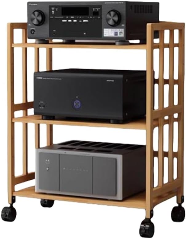 KGPGNYMYHA 2-5 Tier AV Media Tower Home Stereo System Audio Rack With Adjustable Shelves