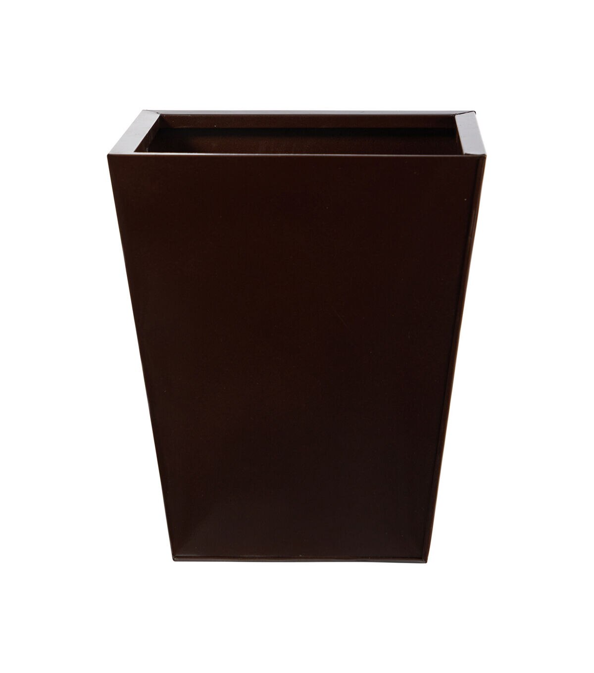 Nearly Natural 15 Brown Geometric Metal Planter