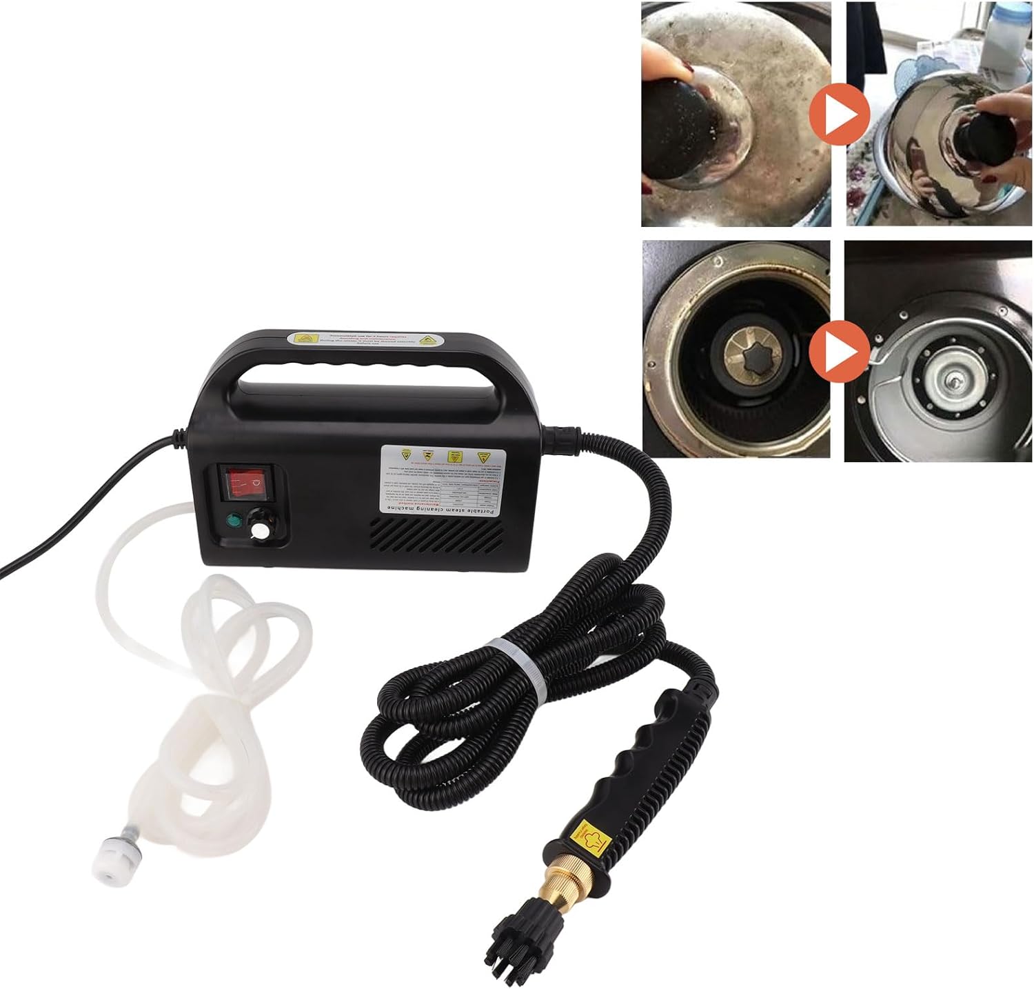 YUJIEE 2500W High Pressure Steam Cleaner, Intelligent Design, Multifunctional Use, Prime ABS Material (US Plug 110V)