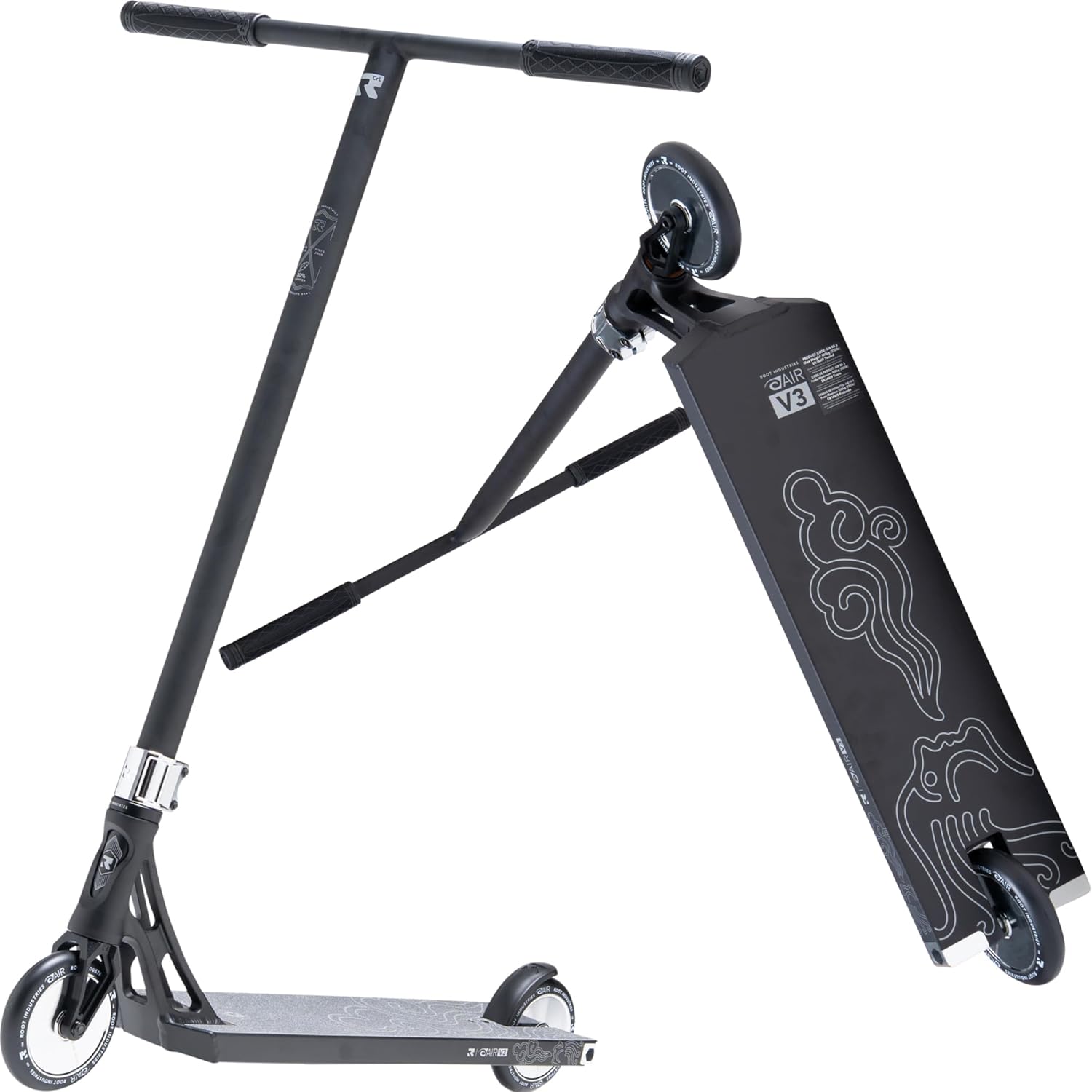 ROOT INDUSTRIES AIR RS V3 Complete Professional Stunt Scooter - Intended for Older, Taller Riders - Pro Deck, Bars, Wheels - Ready-to-Ride for Tricks, Stunts, Cruising, etc.