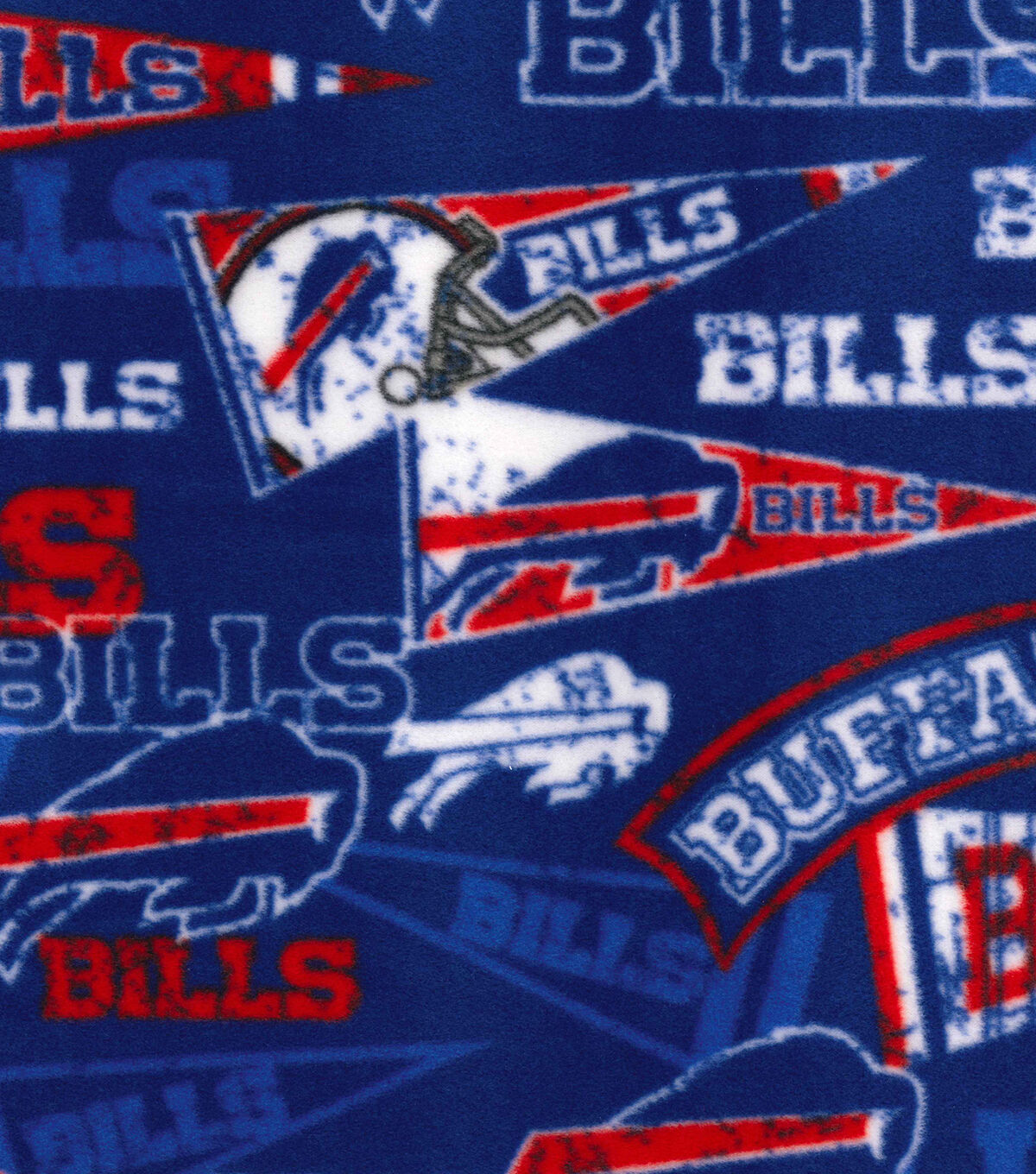 Fabric Traditions Buffalo Bills Fleece Fabric Retro