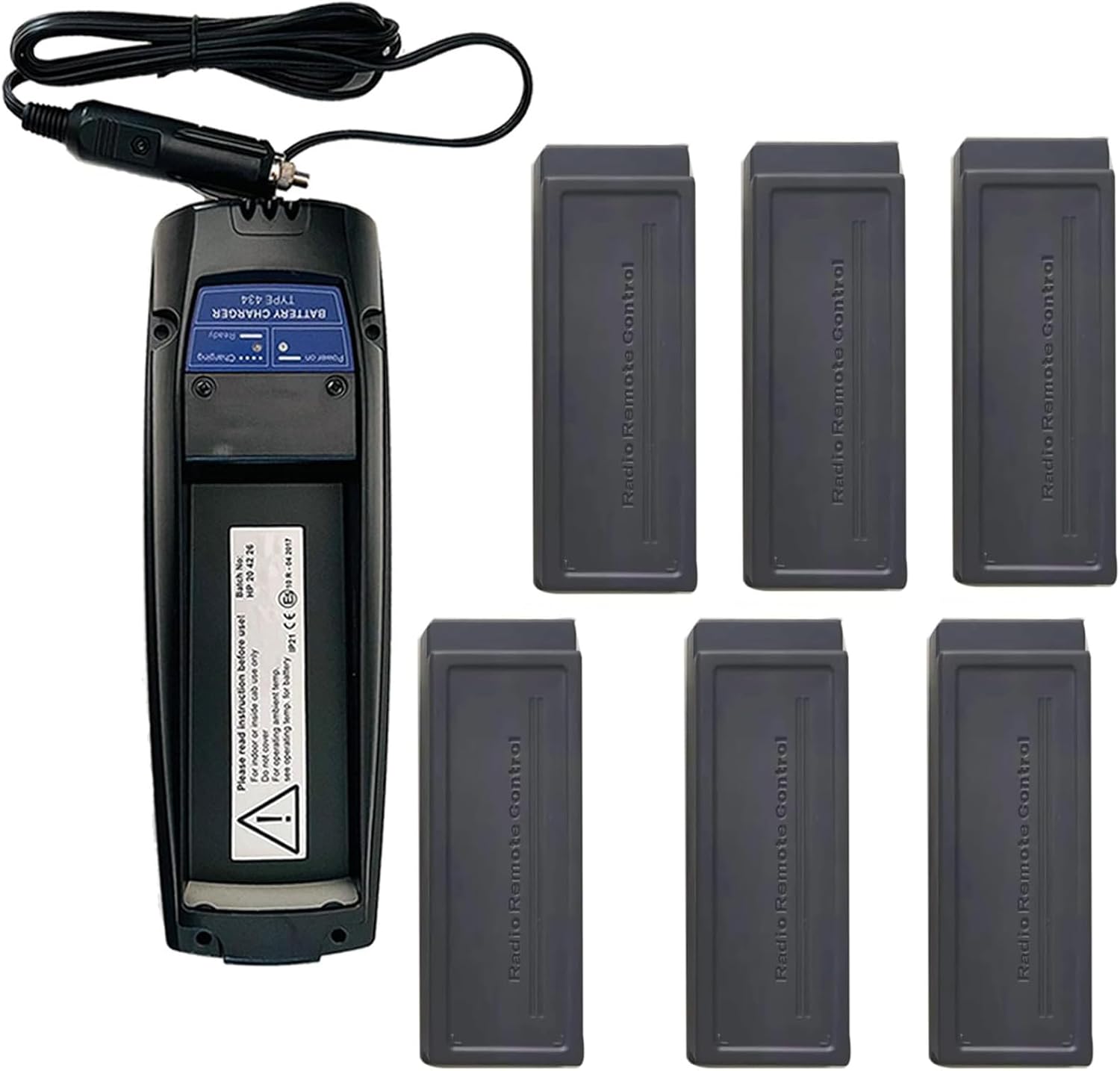 (1-Pack) DC 10-24V Scanreco 434 Battery Charger and 6pcs 7.2V for Scanreco 592 590 960 RC400 Battery
