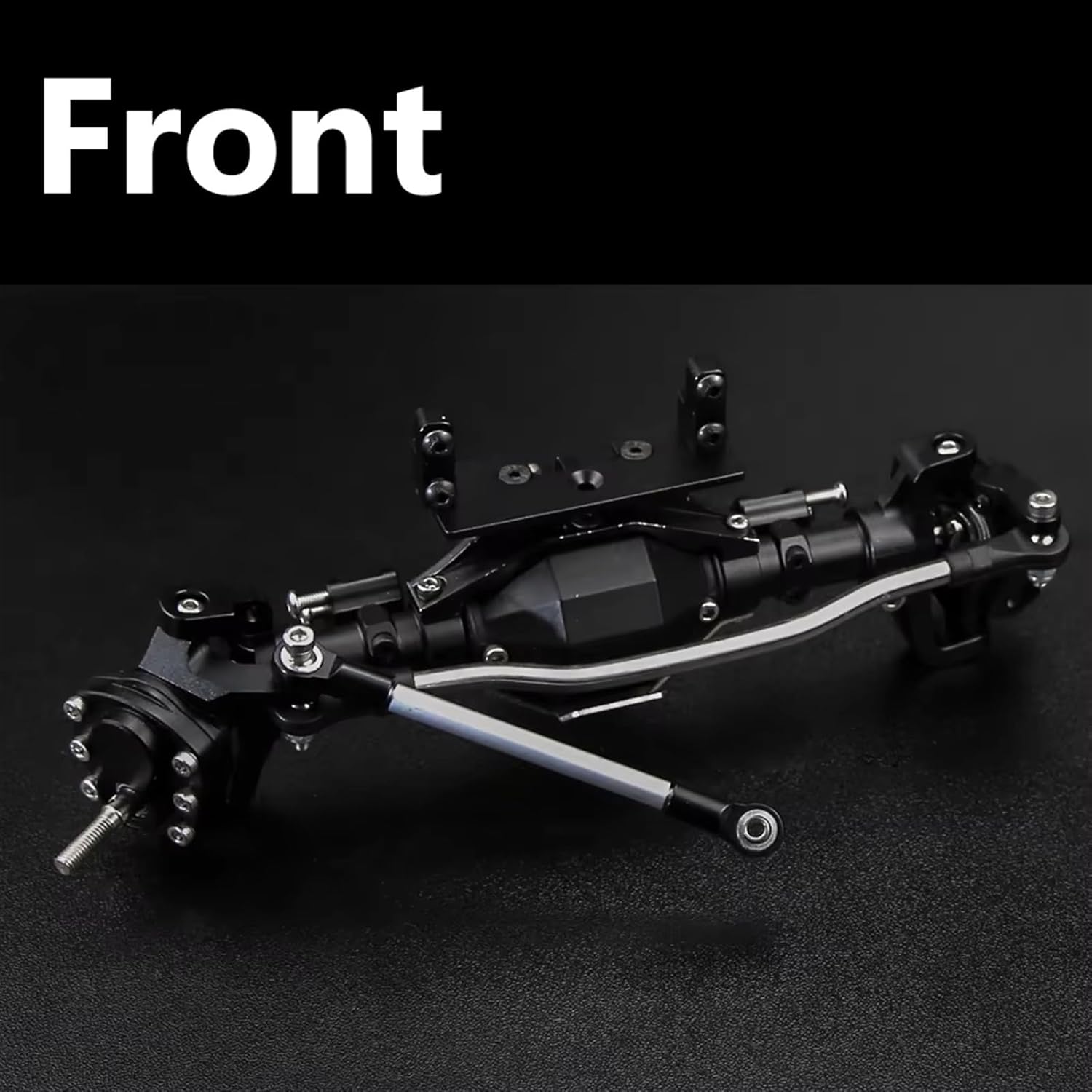 Compatible with Axial for SCX10 II 90046 90047 V2 for Wrangler Aluminum Alloy CNC Front Rear Portal Axle Diff Locked Portals 1/10 RC Car RC Accessories(Silver)