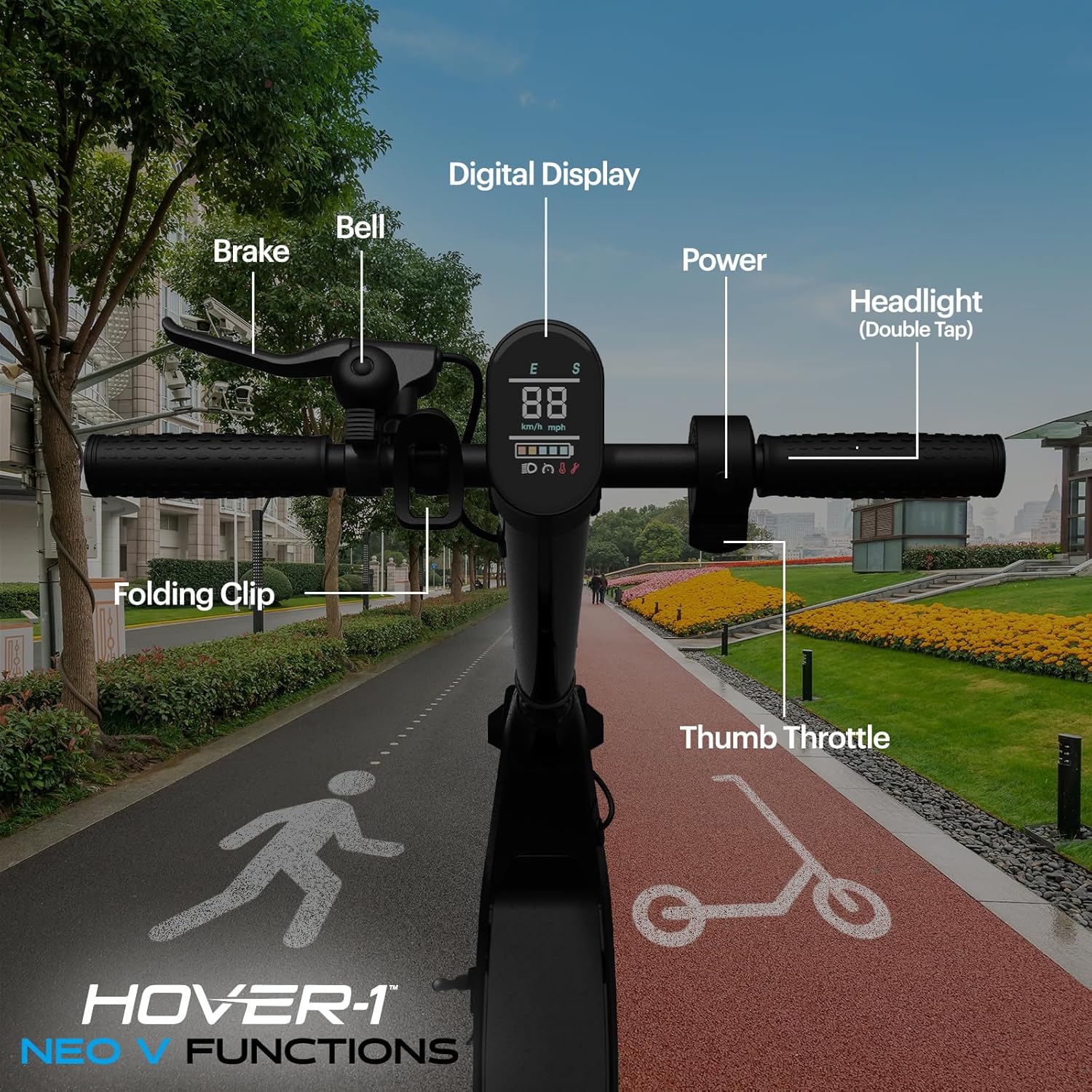 Hover-1 Neo Family Foldable Electric Scooter with 300W/250W/200W Rated Brushless Motor, 16/14/12 mph Max Speed, 8.5