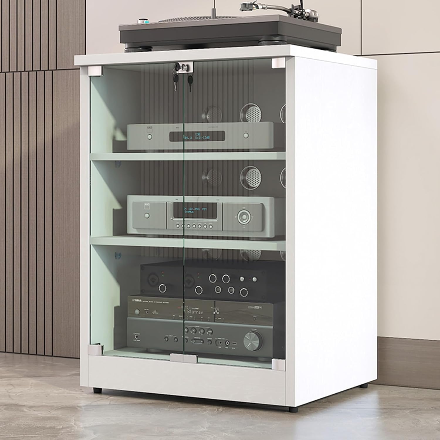 TUPAFJU Stereo Component Cabinet