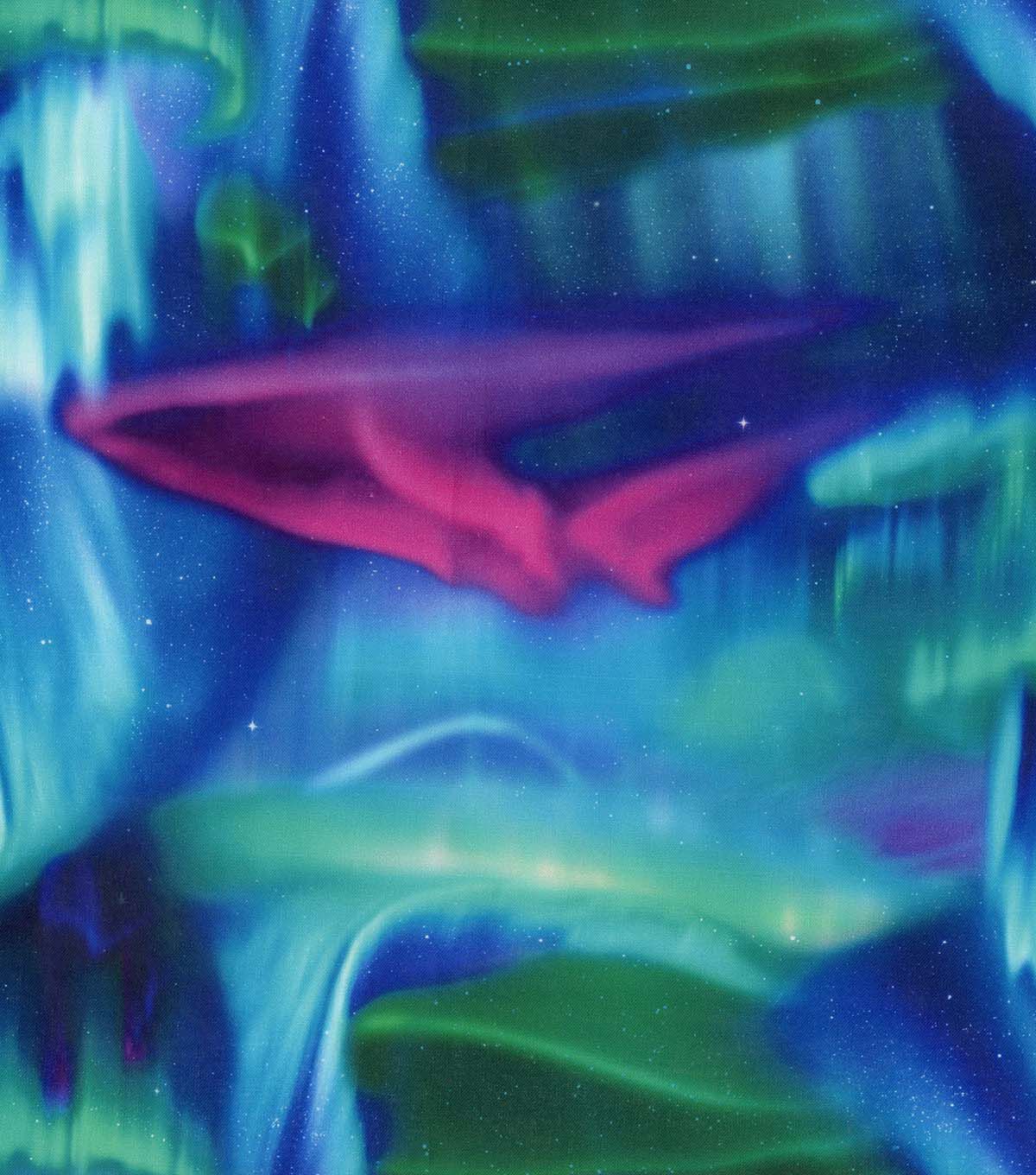 Hi Fashion Blue Northern Lights Novelty Cotton Fabric