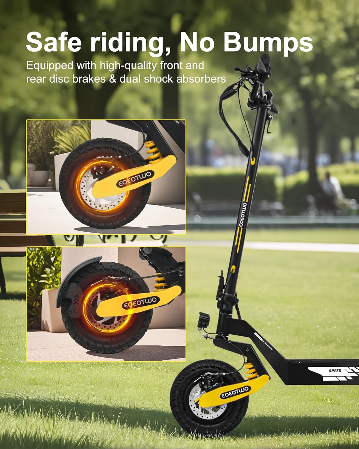 Electric Scooter for Adults, Max.Speed 31MPH/40MPH Fast Off Road, 1200W/2400W, 25-45Miles Long Range Commuting Motor with 11
