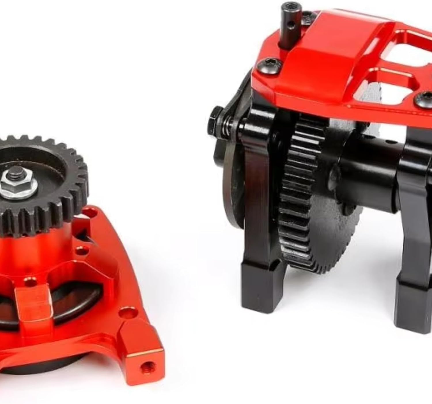 RC Car Parts Compatible with Rofun LT for LOSI 5ive T KMX2 1/5 RC Car Upgrade Parts Aluminum for Super High for Speed Gear Set(Red)