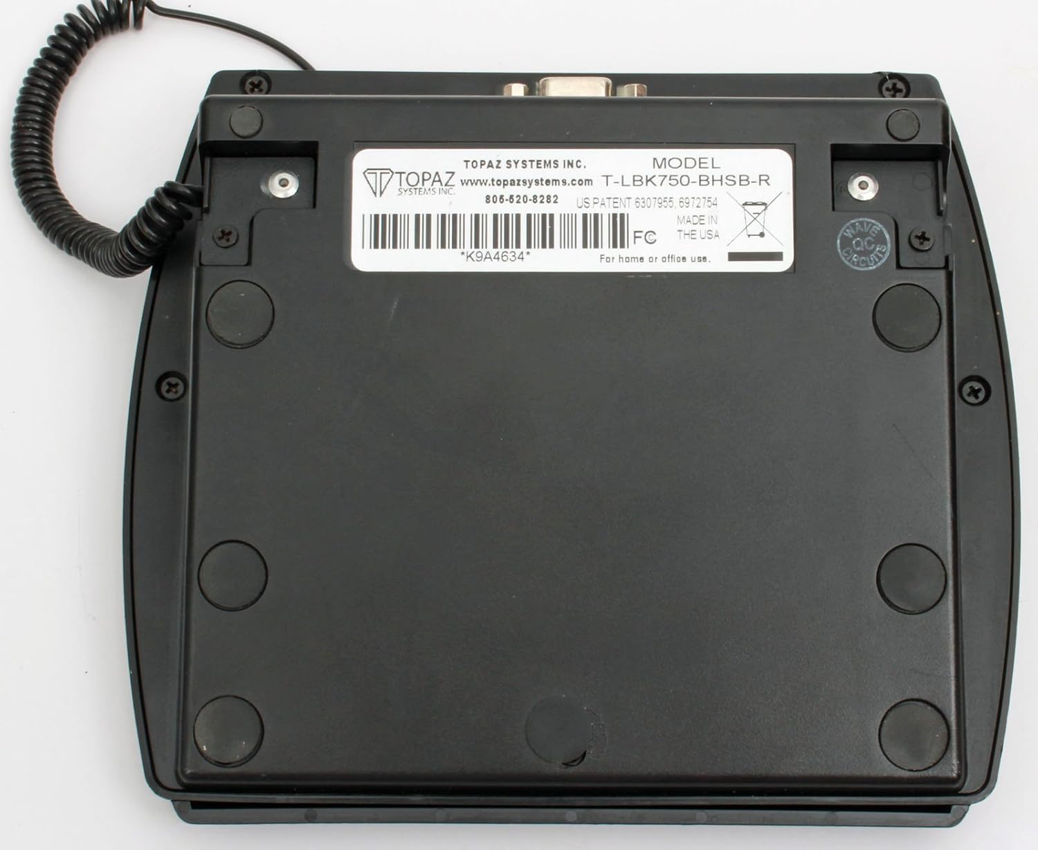 TOPAZ Topaz T-LBK750-BHSB-R Backlit 4x3 LCD Bar Code Reader Signature Capture Pad Dual USB (Renewed)