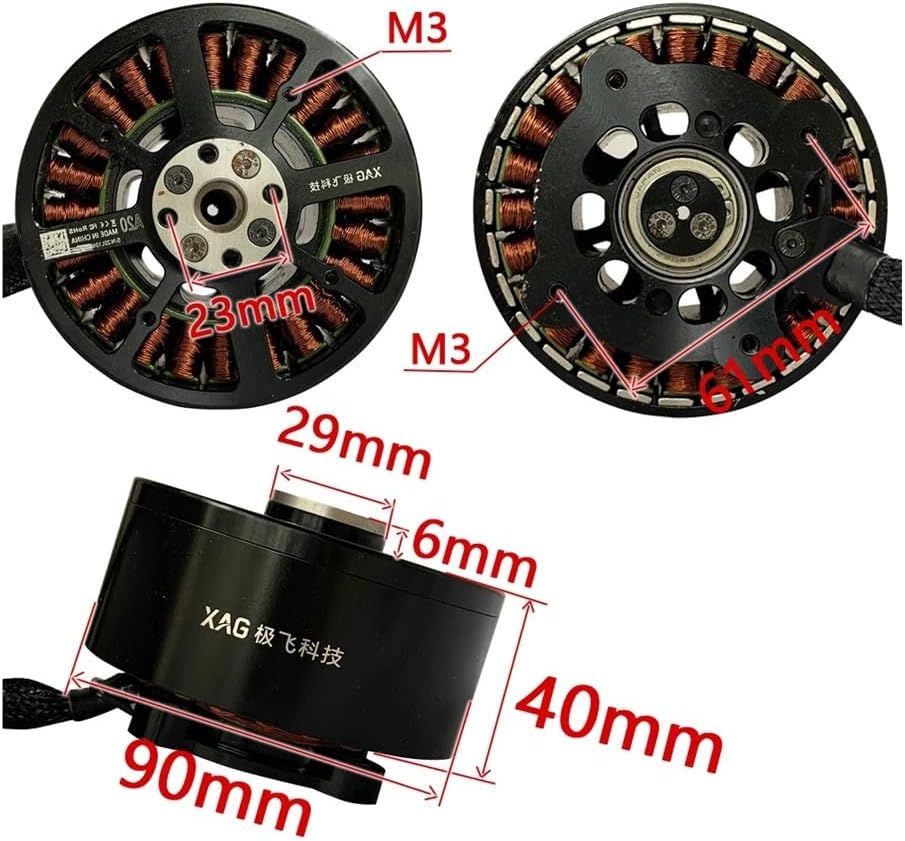 A20 Brushless Motor Compatible with XP2020 Plant Protection Drone Engine Compatible with Agricultural Intelligence UAS Outer Rotor Motor