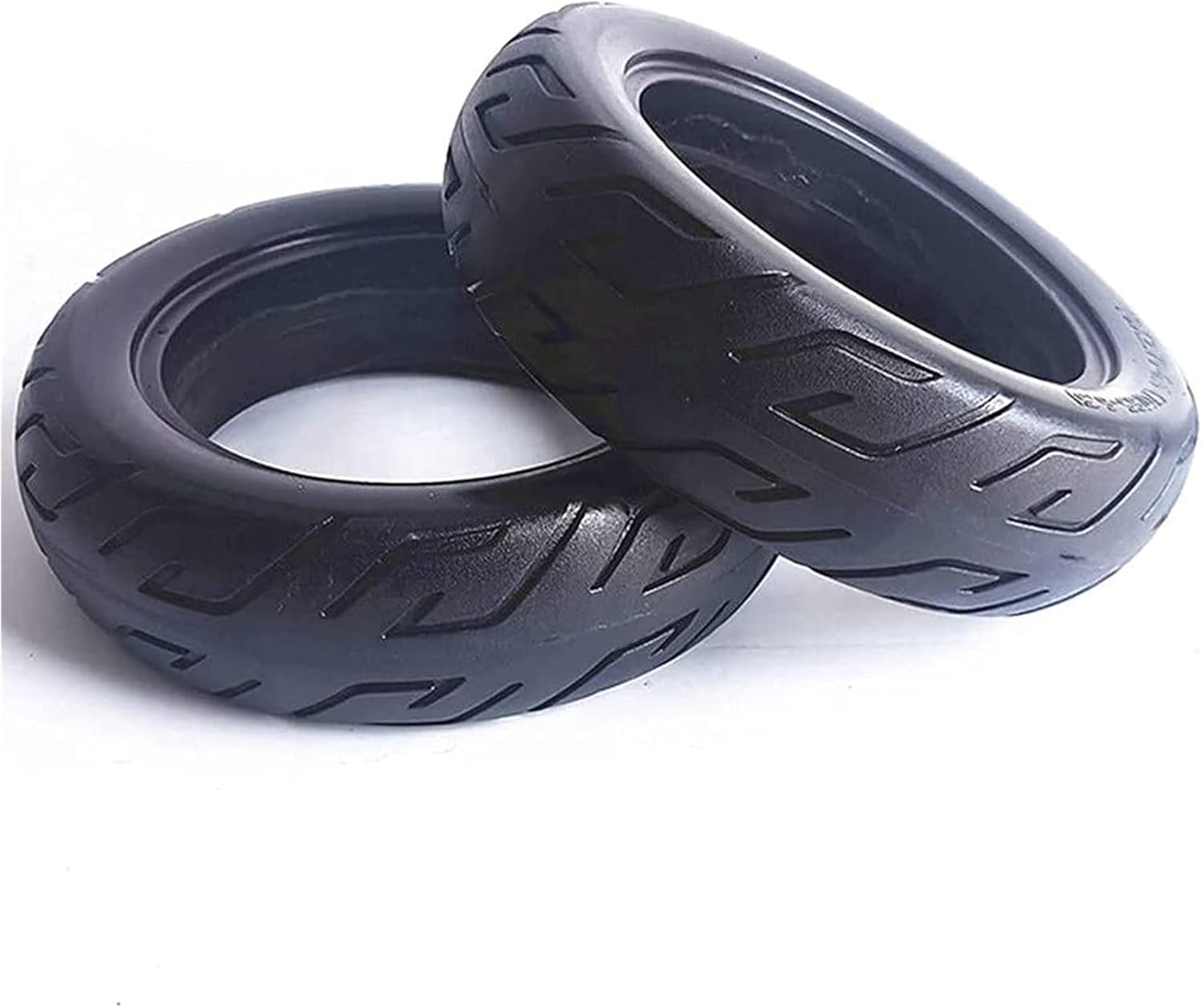 Electric Scooter Tires,Non- Slip Wear- Resistant Rubber,Maintenance- Free and Puncture- Proof Tire, Safe and Comfortable Tires - Scooter Parts Scooter tires (Color : Black)