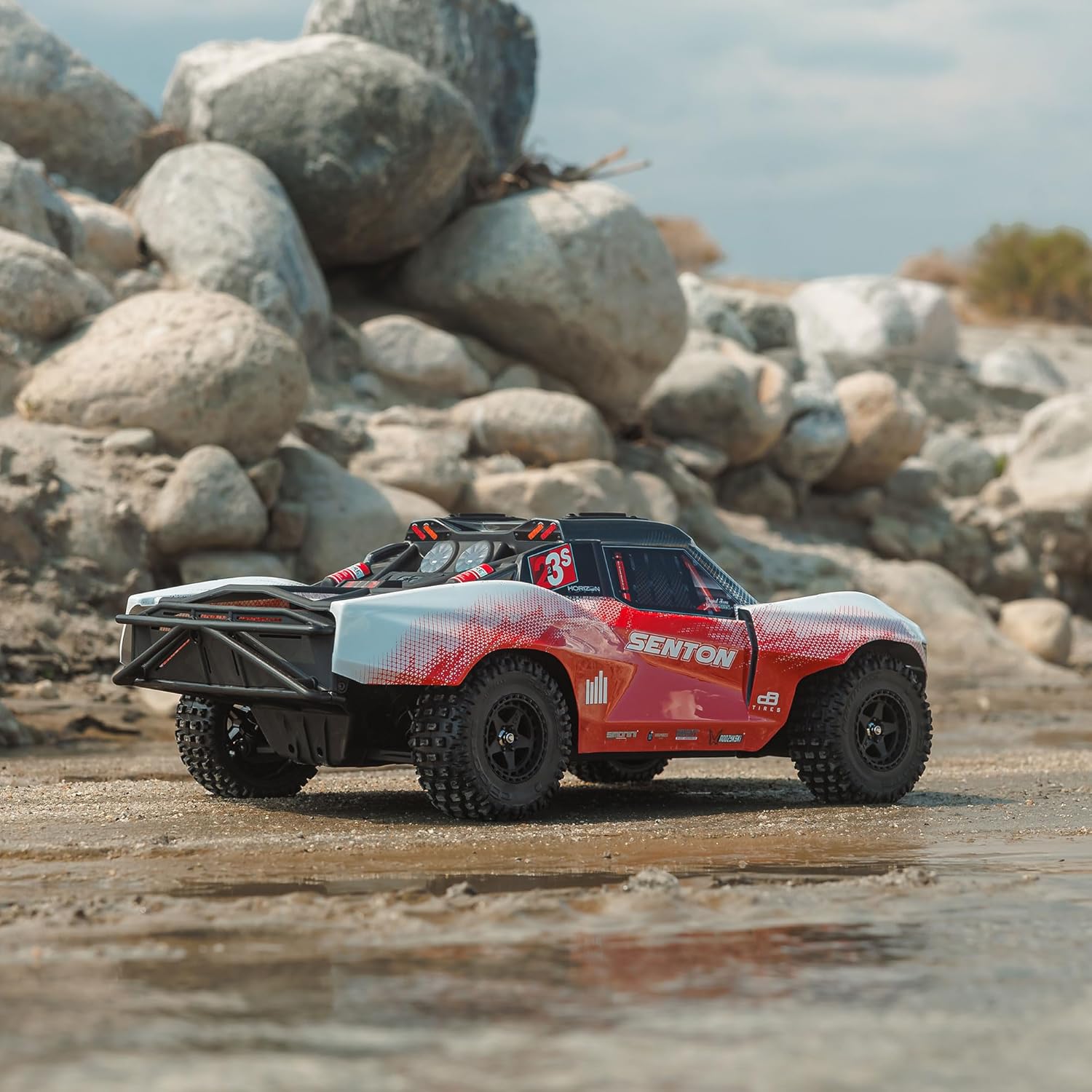 ARRMA RC Truck 1/10 SENTON 4X4 223S BLX BRUSHLESS Short Course Truck RTR (Battery and Charger Not Included) with DSC, RED, ARA4303V4T2