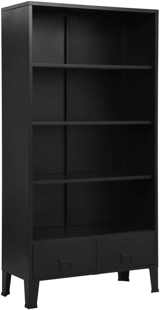 MNISDFL Bookshelf Industrial Black 35.4