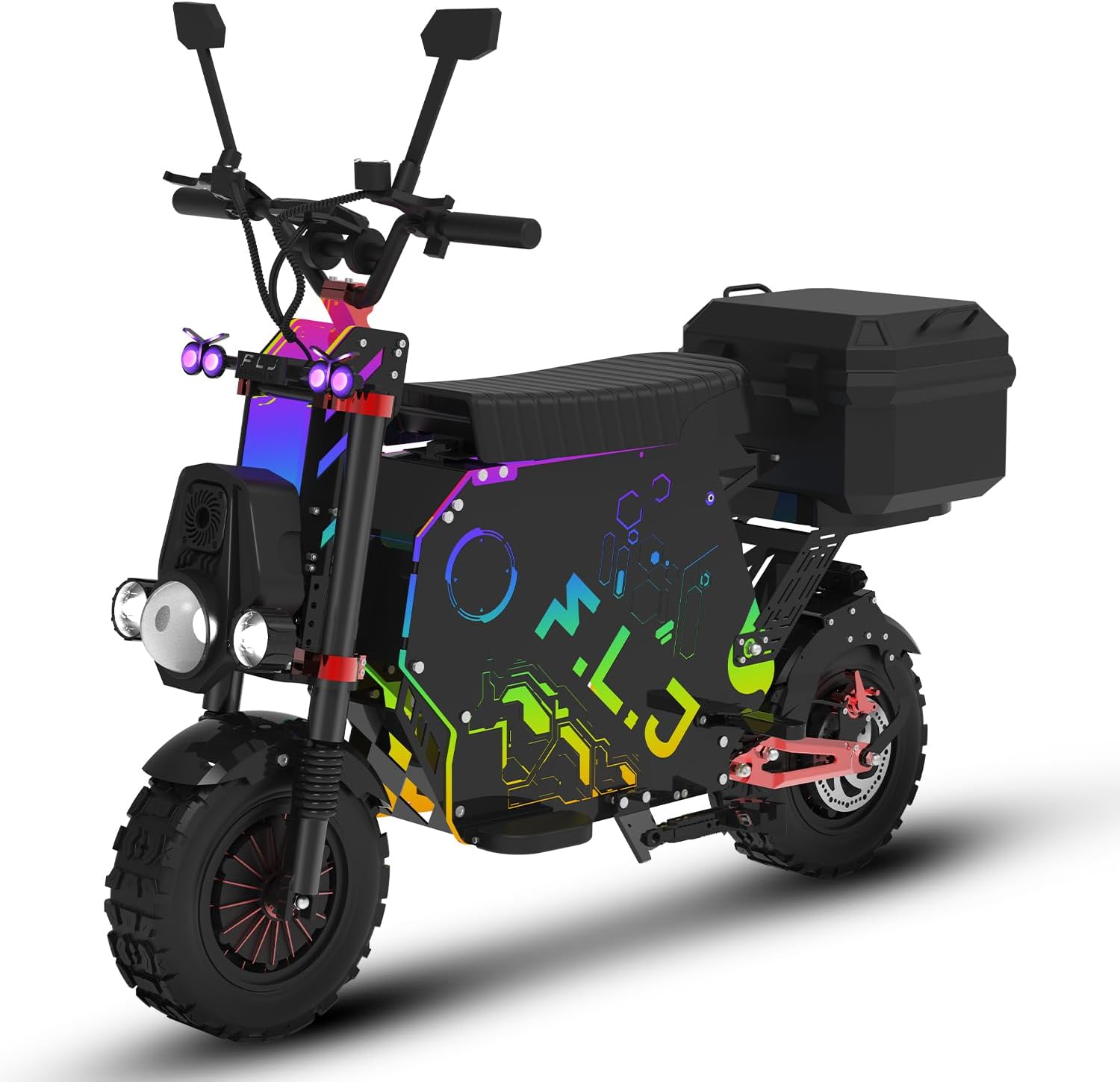 Electric Motorcycle for Adults, 12000W Dual Motor 72V100Ah Long Range Battery, Up to 75 MPH & 186 Miles Range, 14