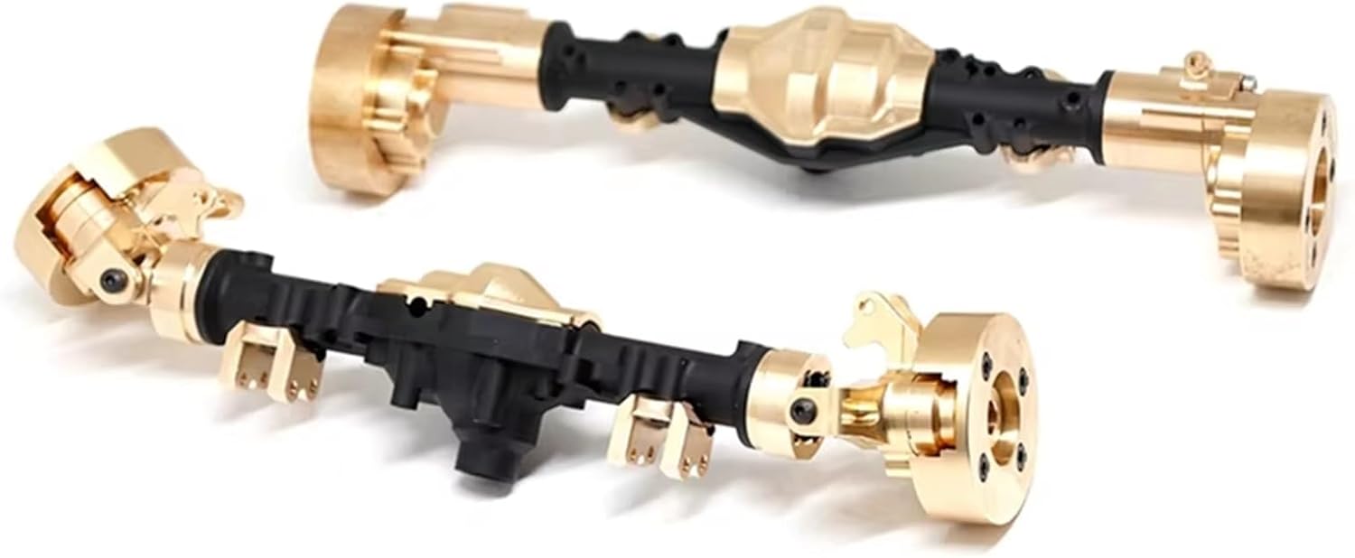 RC Car Accessories Compatible with YiKong YK4082 YK4083 for Absima for Yucatan CR1.8 1/8 RC Crawler Car Parts Brass Front and Rear Portal Axle Housing