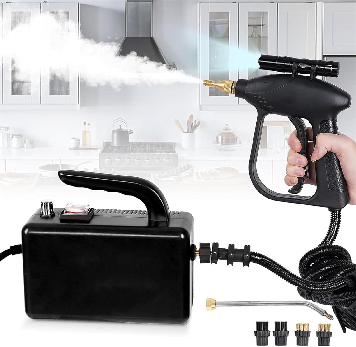 MTTXY Steam Cleaner, Steamer with Trigger Control, Handheld for Cleaning High Pressure Steam Cleaner for Furniture,Upholstery, Car, Grout and Tile