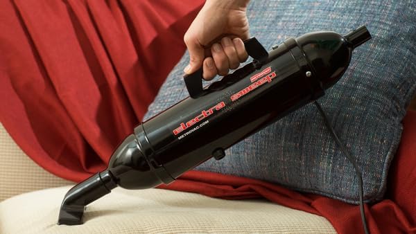 METROVAC ElectraSweep Hand Vacuum - Compact, and Powerful Handheld Cleaning Solution, Durable Steel - Black Finish (ES-105T)