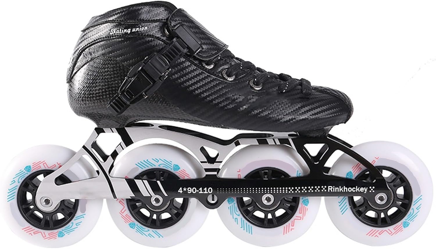 Inline Speed Skates Adult for Women and Mens, Heat Moldable High Performance Racing Skates, Carbon Fiber Professional Fitness Skating Roller Skates, Unisex