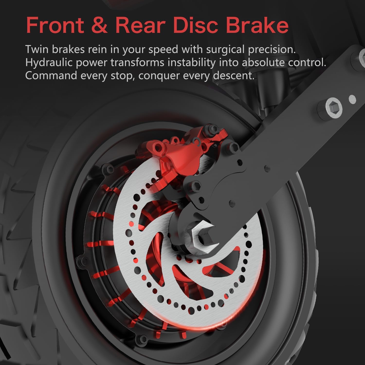 GD82 Electric Offroad Scooter - 55 MPH Fastest Dual Motor Adult Scooter, 7000W Peak, 60-Mile Long Range, 12