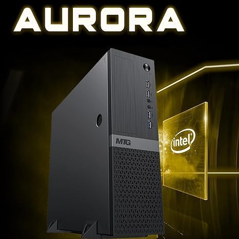 Aurora Computer Desktop PC - Intel Core i5 8th Gen, 16GB Ram DDR4, 2TB Nvme, MTG Dual 24 Inch Monitor, MTG Wireless Keyboard and Mouse, RGB Speaker, Webcam, Win 11 Home