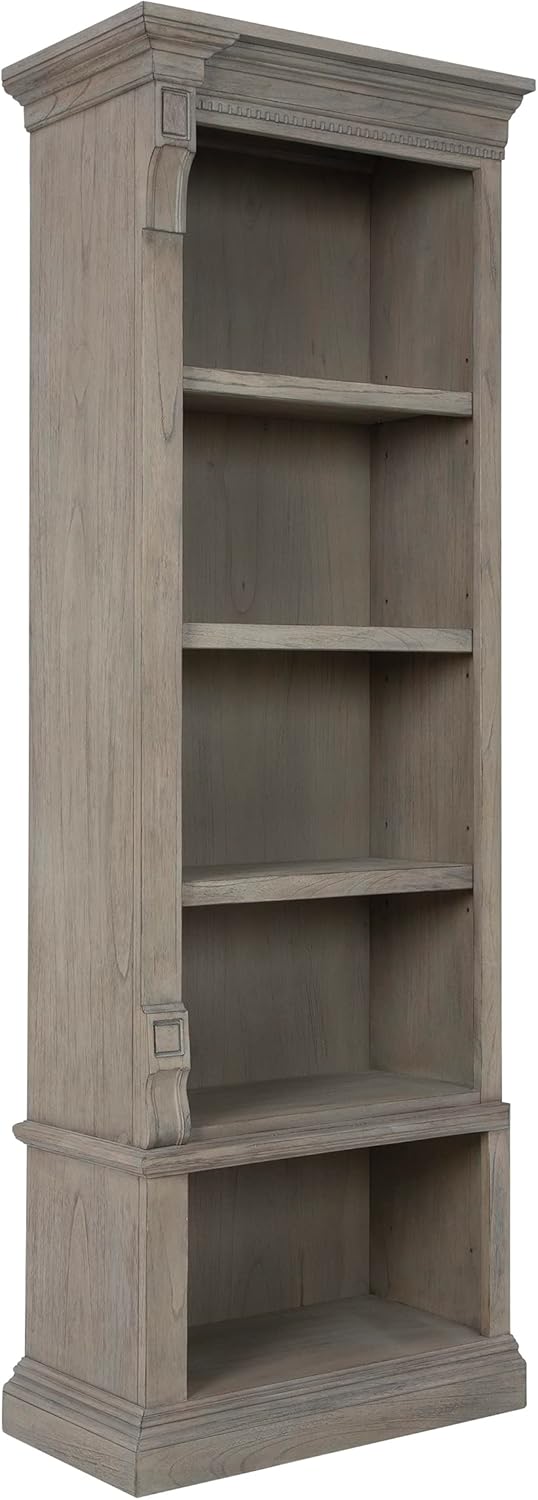 Hekman Wellington Estates Office Executive Left Bookcase - Premium Wooden Bookcase with Adjustable Shelves, Solid Wood Bookshelf with Floor Levelers, Vintage Bookshelf for Home and Office Library