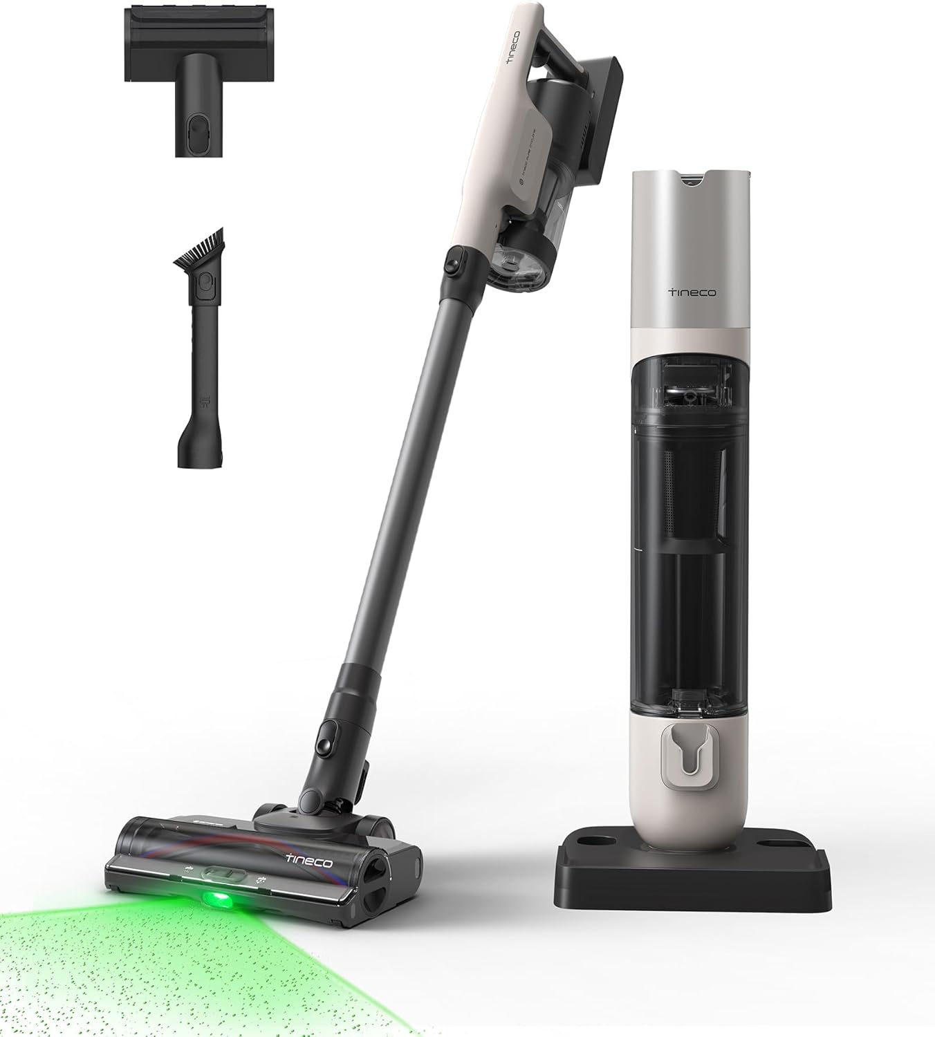 Tineco Pure ONE Station 5 Pro Cordless Smart Stick Vacuum, Automatic Dust Collection,Full-Path Self-Cleaning, 200AW Powerful Suction,ZeroTangle Brush, Up to 100 Minutes Runtime,ClogLess System