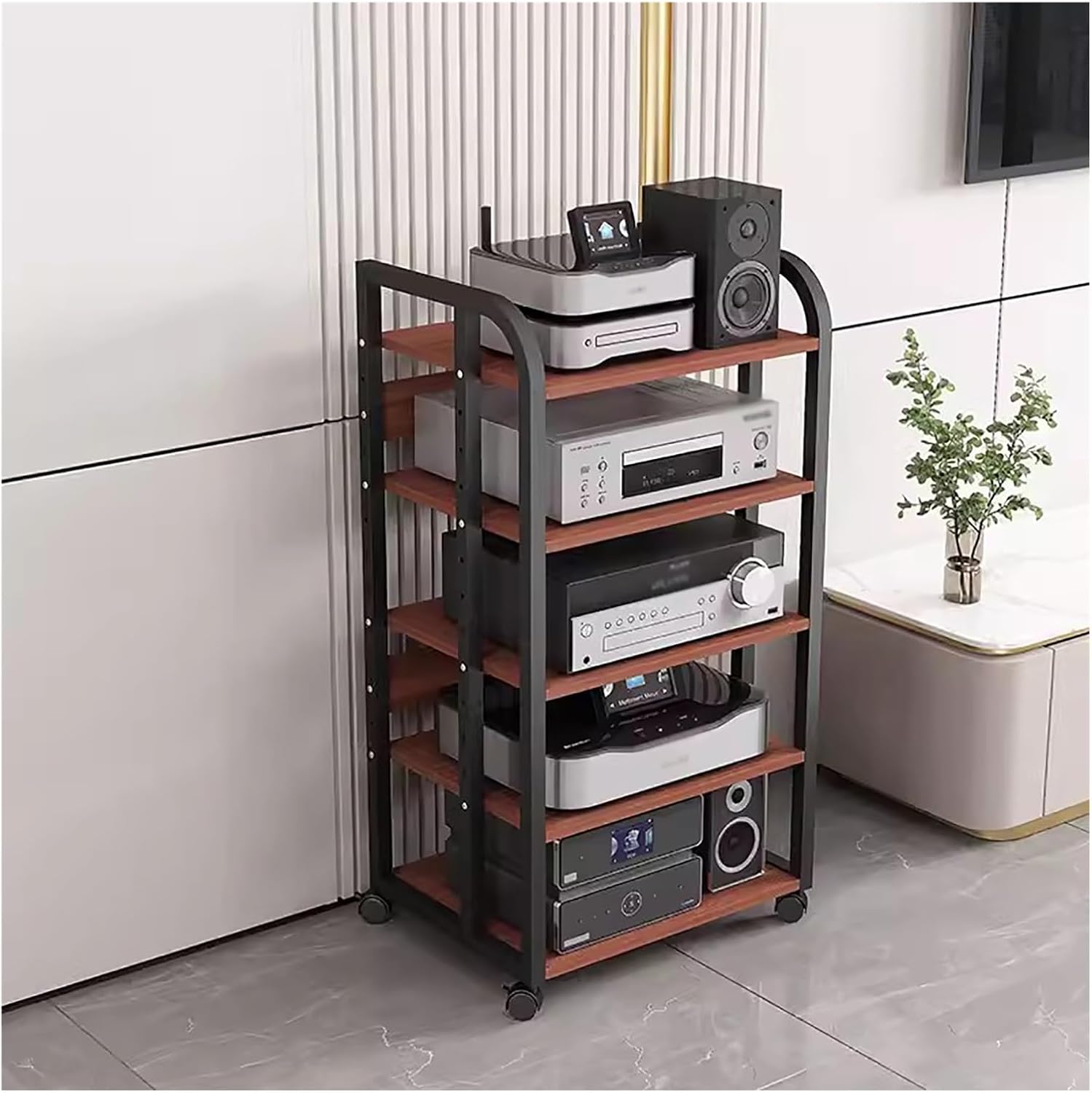 Floor Stereo Racks And Stands On Wheels- 79/100cm Tall