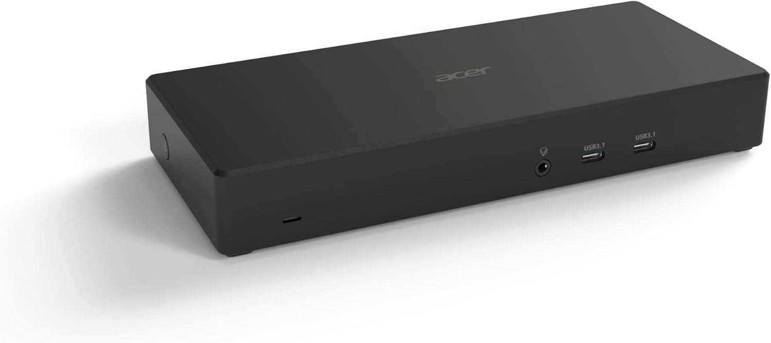 Acer USB Type-C Dock M501 | 1 x HDMI 2.0 Ports | 1 x Display Port 1.4 | 2 x USB 3.1 Gen 1 Ports | 2 x USB 2.0 Ports | Ethernet | Power Delivery – 85W | Requires One USB 3.1 Type-C on Computer