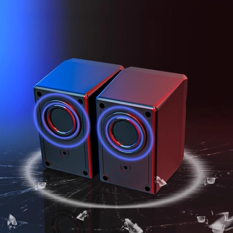 Computer Audio Desktop Mini Wired Small Speaker Laptop Home Multimedia Active Impact(E)