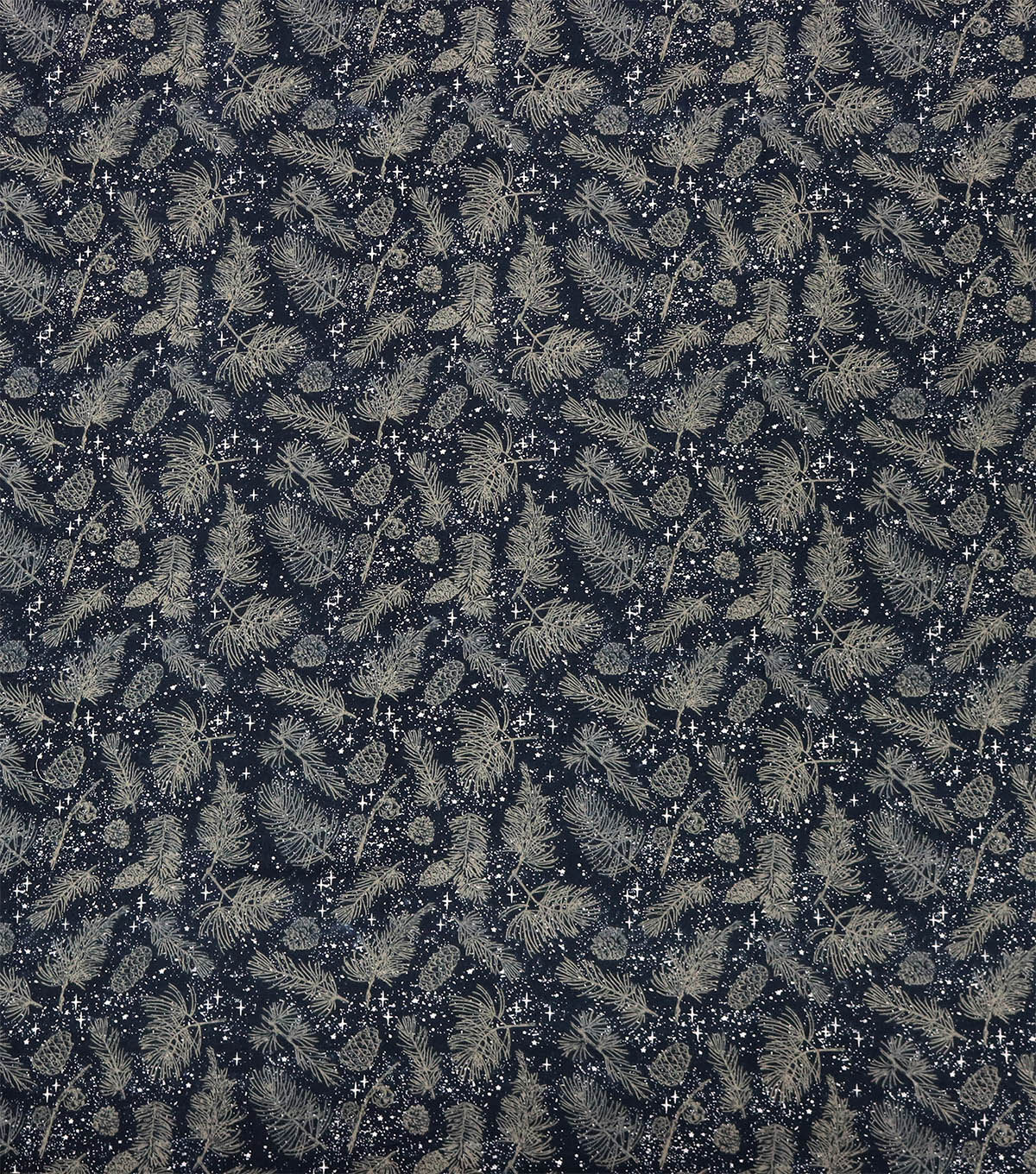 Pinecones on Blue Super Snuggle Christmas Flannel Fabric