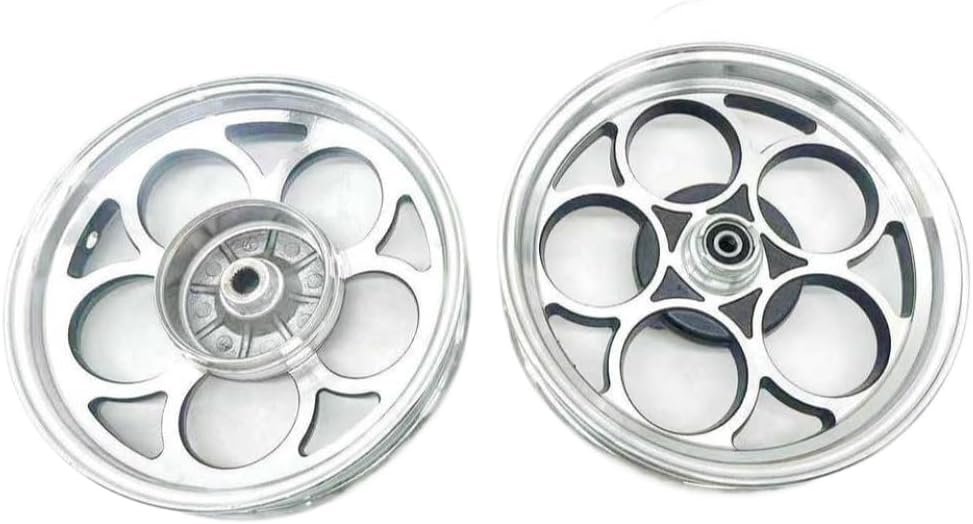Aluminum Front Rear Wheels Compatible With DIO50 AF17 AF18 AF27 AF28 Z4 AF34 AF35 Models Wheel Disc Brake Upgrade Parts(Silver)