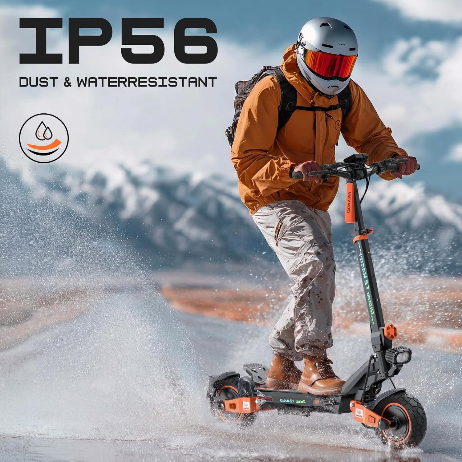 Electric Scooter， Adult Kick Scooter with Off Road Tires & Full Suspension, Foldable E Scooter with 1000W/1600W/3200W Motor Up to 35MPH & 50Miles Range, Adult Electric Scooter with Storage