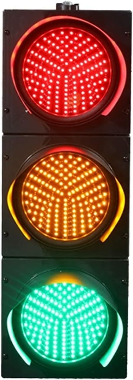 Traffic Light, Stoplight, Red/Green Stop and Go Light, Traffic Signal Light,Industrial LED Indicator Warning Light, for Toll Station, Car Wash, Shopping Mall, Parking Lane(Natural,200mm/7.87in)