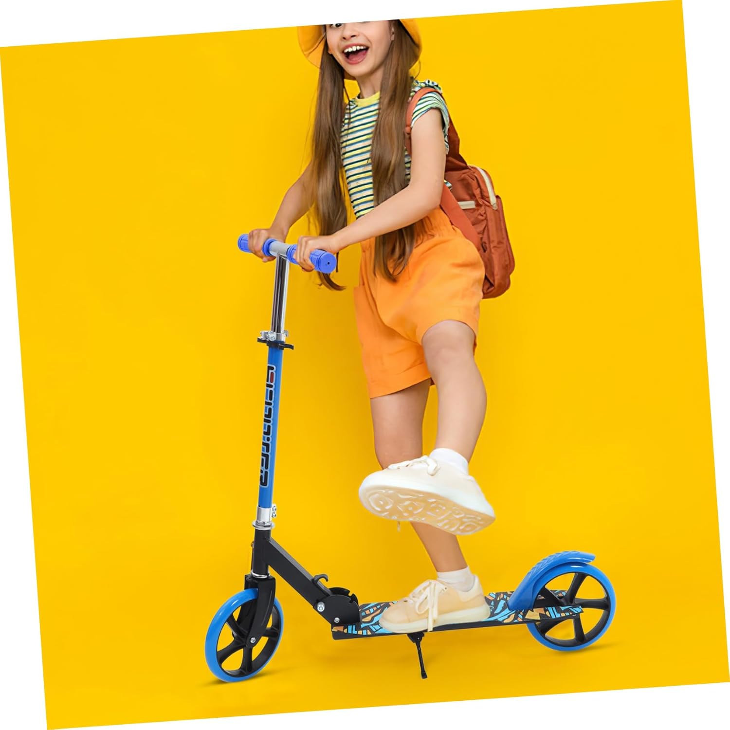 Lightweight Foldable Kick Scooter for and Teens Portable Two- Transport for Outdoor Exercise and School Carry Blue Scooter for Boys