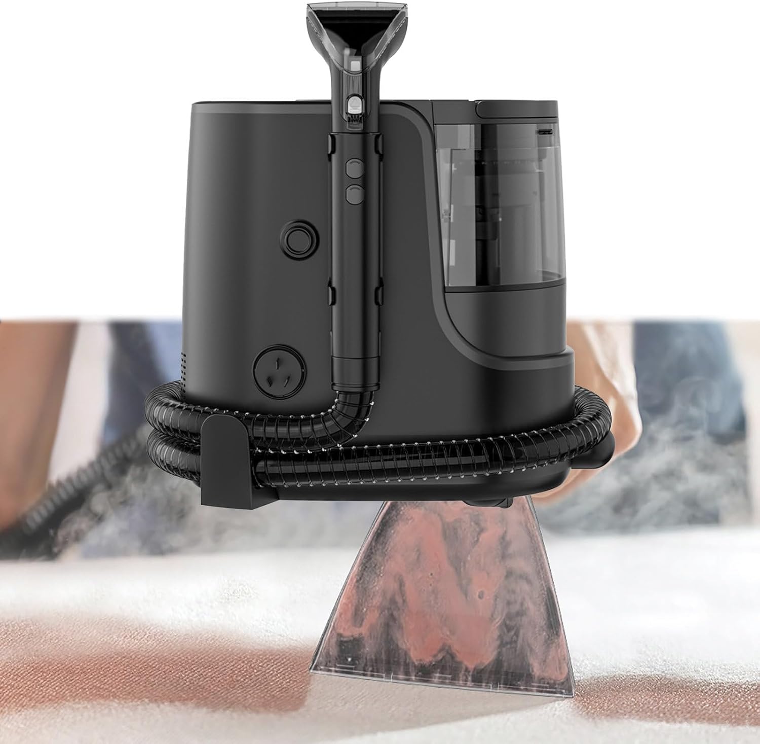 Fabric Cleaner Handheld, Power Steamer for Clothes, 400W Powerful Suction Pet Stain Remover Washer, Quick Heat-Up, 90℃ To Remove Stubborn Stains, for Furniture Pets Car Seats