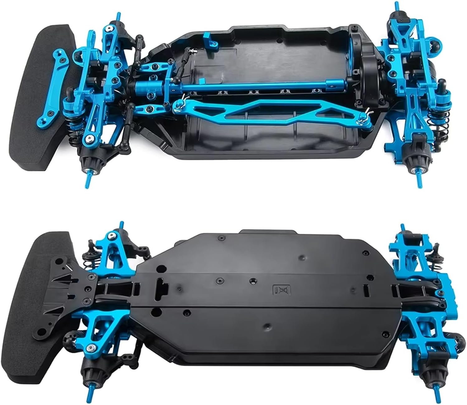 Compatible with TT-02 DIY Upgraded Parts 1 Set Metal Assembled for Chassis Frame Kit with Wheel Tires 1/10 RC Crawler Car RC Accessories(A 1 Set)