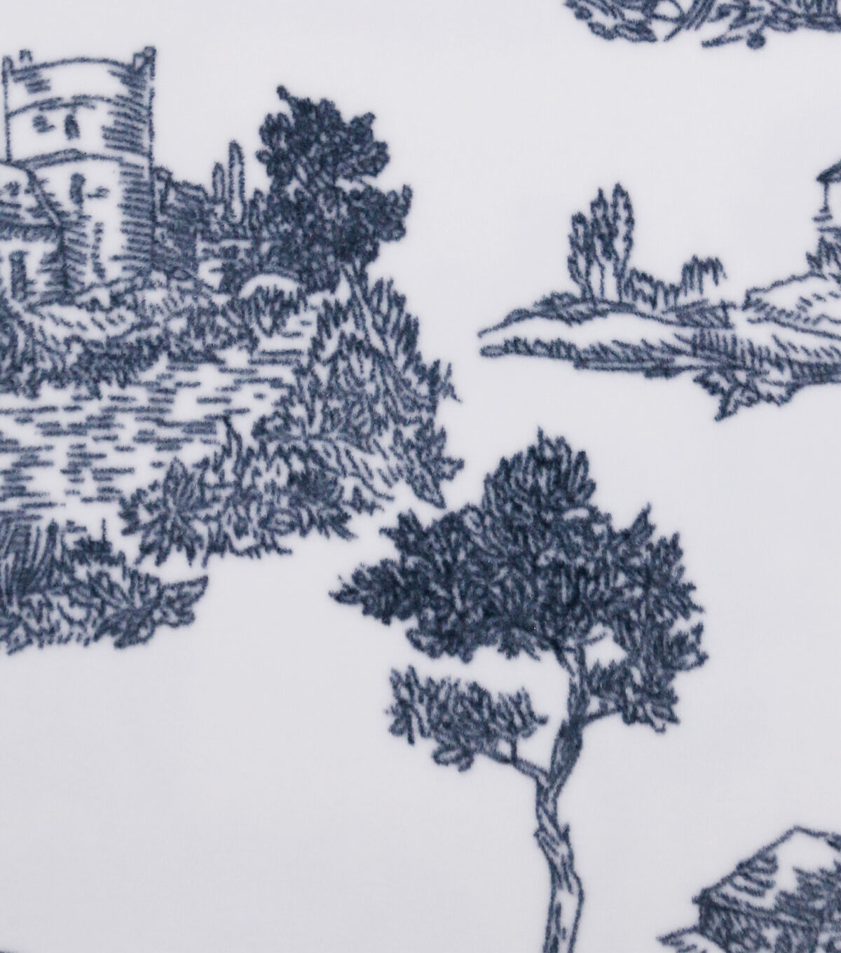 Cool Cottage Toile Luxe Fleece Fabric