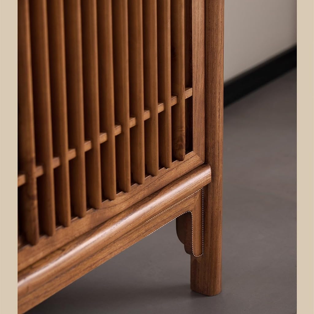 YOUQUEEN Book Shelf Chinese Style Wooden Bookshelf Tea Set Rack Tea Cabinet Display Cabinet Elm Side Cabinet Bookcase Bookshelves and Bookcases