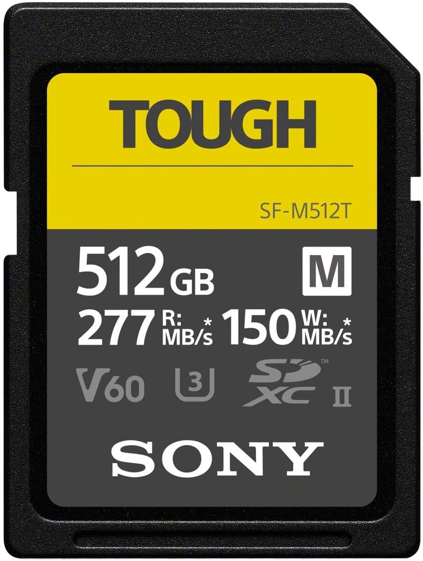 Sony SF-M Series Tough 512GB UHS-II SDXC Memory Card, Bundle with CFexpress Type-B and SD UHS-II Card Reader