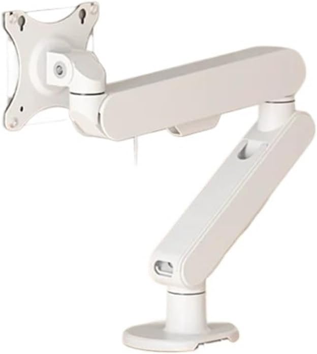 Single Adjustable Gas Spring Monitor Arm Supports Up to 32 Inch 9KG, Single Monitor Desk Stand with Clip/Grommet Monitor Mount(A3W)