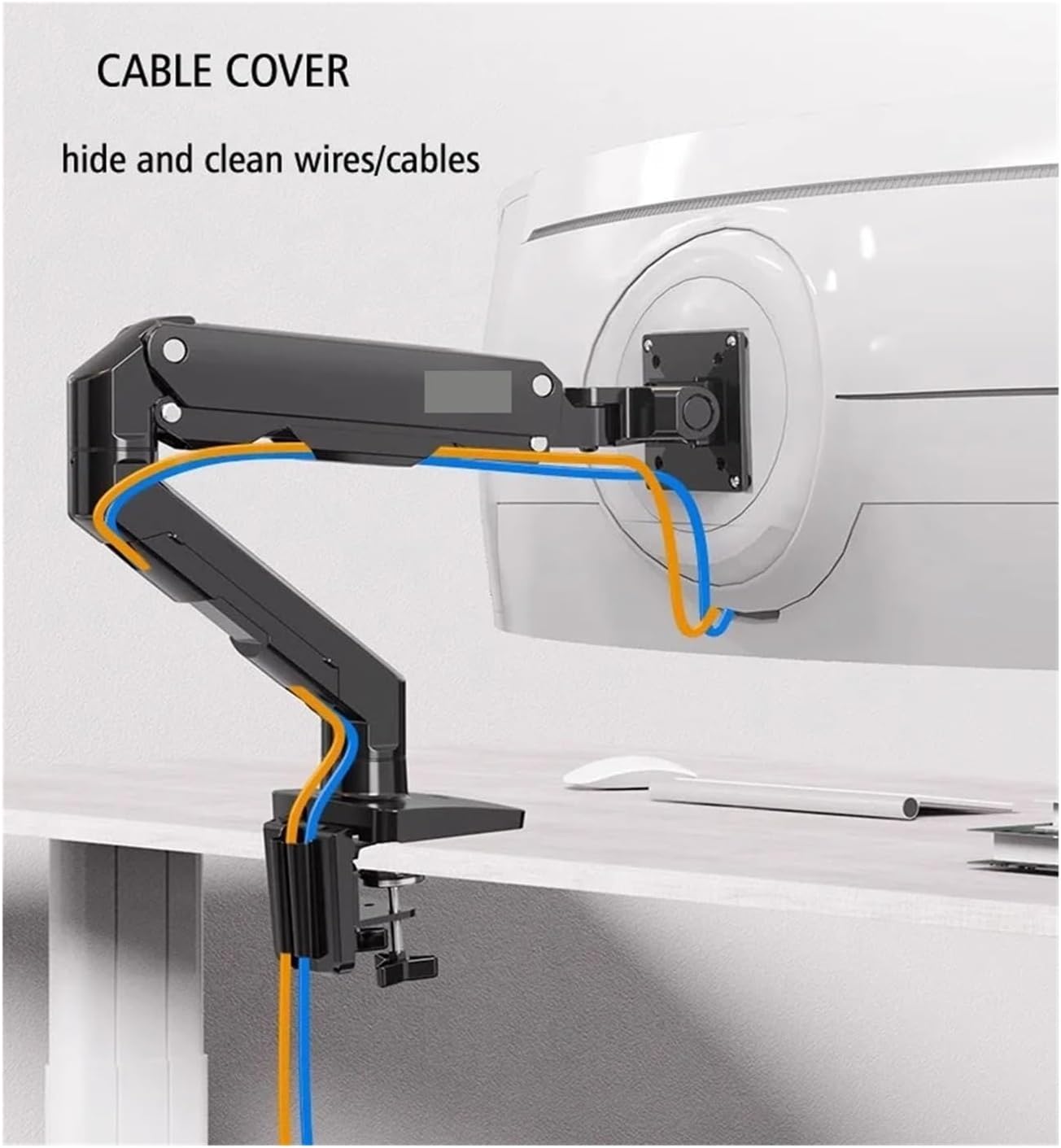 G60 Mechanical Spring Arm 27-45 Inch 5-16kg Curved Screen Desktop Monitor Stand Extra Wide Monitor Stand with USB Port