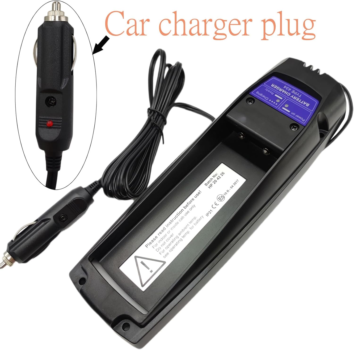 (1*Charger + 4*Battery) DC 12V/24V Scanreco 434 EEA4291 Battery Charger + (4-Pieces) Type 592 Battery for 7.2V SCANRECO 592 590 960 RC400 EEA2512 RSC7220 13445 Battery