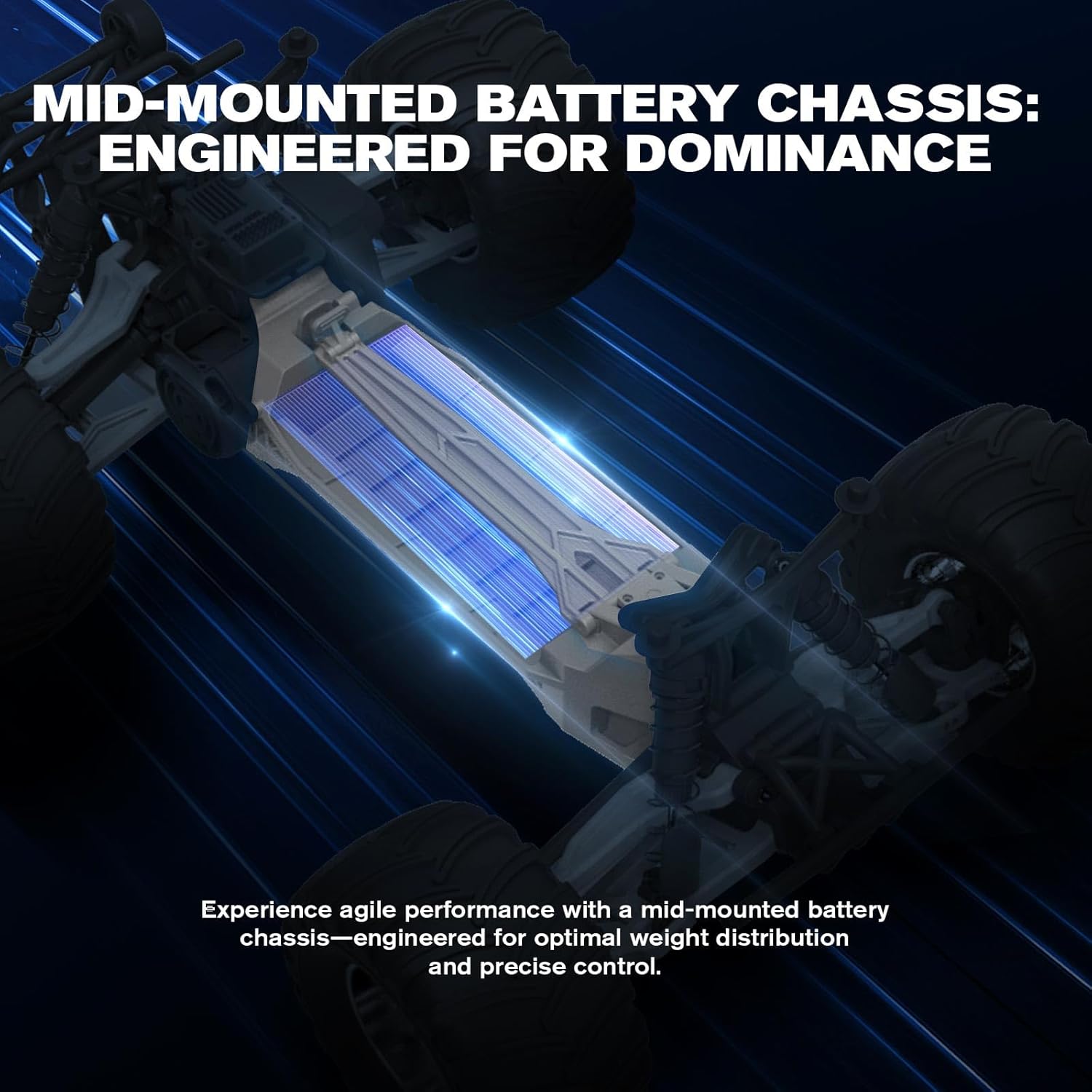 FMS 1/10 RC Truck Ford F100 – 2WD Monster Truck with Licensed Body, 550 Brushed Motor, Oil Shocks, Independent Suspension – All-Terrain RC Crawler, High Speed Off-Road RC Car for Gift（Red High Roller）