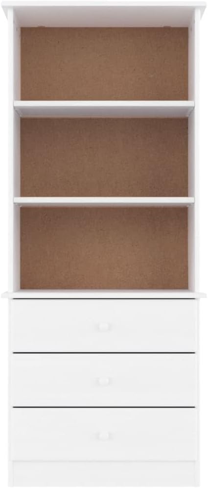 YAFF Bookcase with Drawers ALTA White 23.6