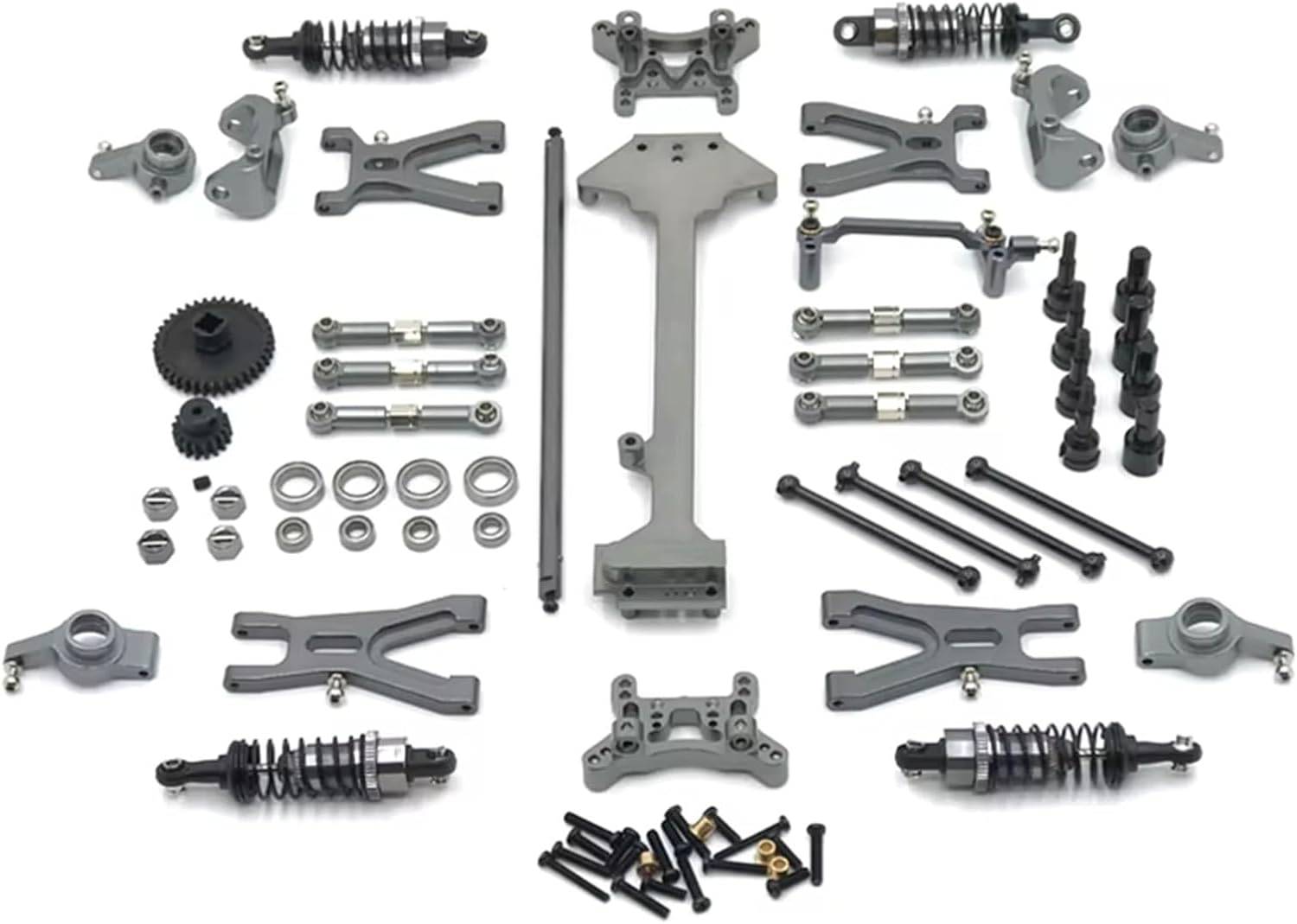 RC Repairs Spare Parts For WLtoys A949 A959 A969 A979 K929 1/18 Metal Upgrade Replacement Parts Set Remote Control Car Accessories(Gray)